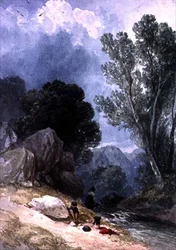 Paisaje con figuras