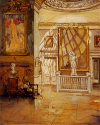 Ante Sala Norte de la Sala de Terciopelo Verde, Chiswick House (óleo sobre lienzo)