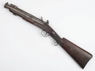 Trabuco con bayoneta de resorte emitido a los Voluntarios Irlandeses, c.1815