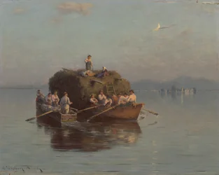 Barco de heno en el Chiemsee