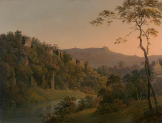 Matlock Dale, mirando hacia Black Rock Escarpment