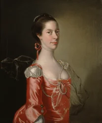 Retrato de una dama, c.1760 (óleo sobre lienzo)