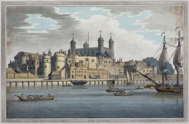 La Torre de Londres, grabado por J. C. Stadler (fl.1780-1812), publicado en 1795