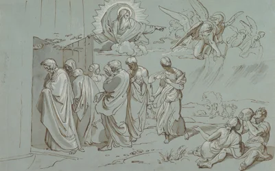 Dios llama a Noé y su familia al arca, 1827