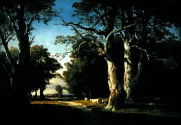 Paisaje con Árboles y Ganado