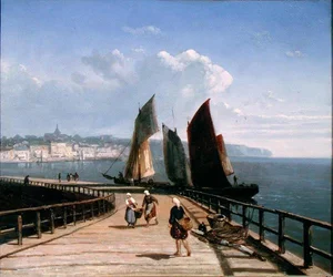 Muelle con barcos de pesca