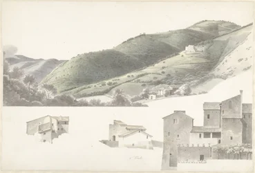 Paisaje y algunas casas cerca de Tivoli