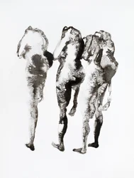 Tres figuras de tinta