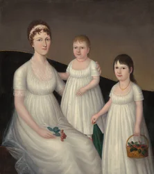 Grace Allison McCurdy (Sra. Hugh McCurdy) y Sus Hijas, Mary Jane y Letitia Grace