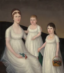 Grace Allison McCurdy Sra. Hugh McCurdy y sus hijas, Mary Jane y Letitia Grace, c. 1806