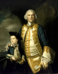 El almirante Francis Holburne (1704-1771) y su hijo, Sir Francis, 4º Barón (1752-1820)