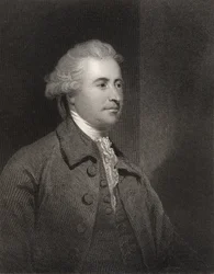 Edmund Burke, grabado por H. Robinson, de 