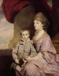 Elizabeth Herbert, Condesa de Pembroke (1737-1831) y su hijo George, Lord Herbert (1759-1827) 1764-67