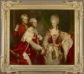 George, 2º Conde Harcourt, su esposa Elizabeth y su hermano William, 1780