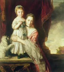 Georgiana, Condesa Spencer con Lady Georgiana Spencer, 1759-61