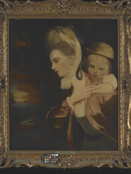 Pick-A-Back (Mrs. Payne Gallaway And Child) (Copia de) (óleo sobre lienzo)