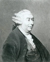 Retrato de David Hume, grabado por William Henry Worthington