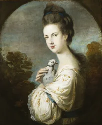 Retrato de Miss Juliet Langton de pie, medio cuerpo, 1764
