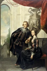 Sir Watkin Williams-Wynn y Lady Henrietta Williams-Wynn (Somerset), su esposa, en traje de máscara.