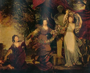 Las Gracias decorando una figura terminal de Hymen, 1773, 1911