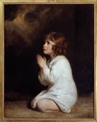 El pequeño Samuel en oración. Pintura de Joshua Reynolds (1723-1792) 1777. Montpellier, museo Fabre
