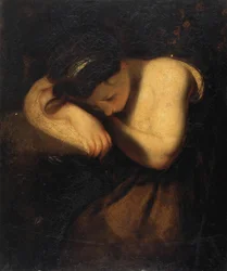 Joven durmiendo (óleo sobre lienzo)