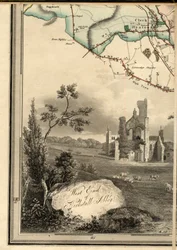 D1, Cleckheaton y grabado del extremo oeste de la abadía de Kirkstall