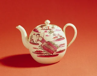 Tetera de pastora, decorada por David Rhodes, c.1770
