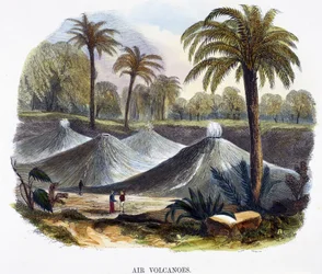 Volcanes de aire, cerca de Cartagena, Colombia, de Fenómenos de la naturaleza, 1849
