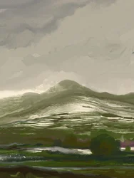 El valle de Misty Green Mountain