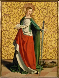 Santa Catalina de Alejandría (pintura sobre madera)