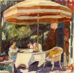 Terraza a la luz del sol