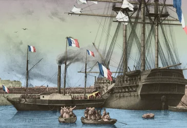 El féretro de Napoleón llega a Cherburgo