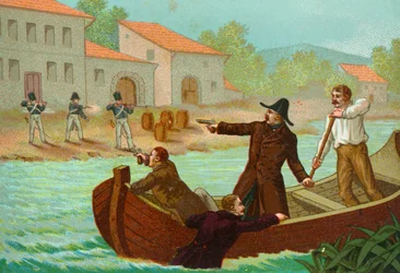 Proscripción en el sur de Francia en 1815 (ilustración)