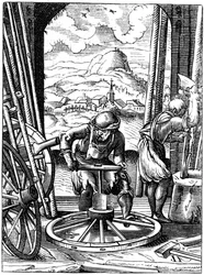 Carpintero de ruedas, siglo XVI