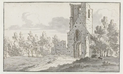 La ruina de la capilla de Eik en Duinen cerca de La Haya