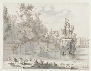 Vista de un jardín a la italiana