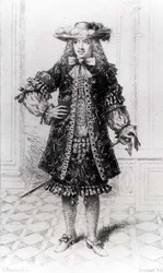 Moliere (1622-73) grabado por B. Damman