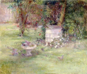 Birdbath in a Yard (pintura)