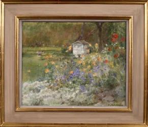 Cobertizo y pajarera (pintura)