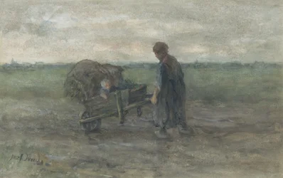 Volviendo del campo (acuarela y acuarela sobre papel)