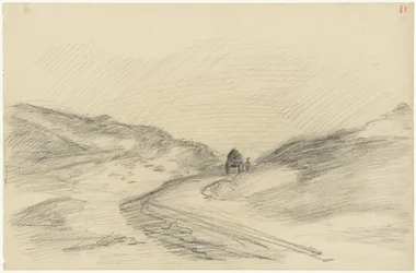 Camino de dunas con carro