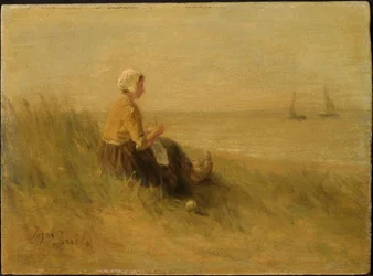 Mujer en la orilla
