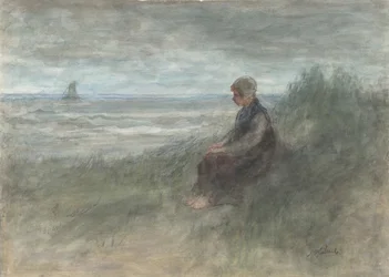 Niña en las dunas, mediados del siglo XIX-principios del siglo XX