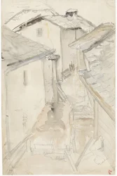 Callejón entre casas antiguas