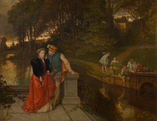Amantes en el parque