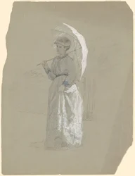 Mujer con parasol