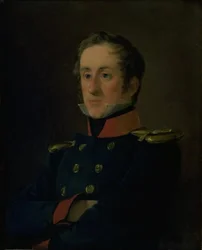 El pintor marino Emil Wilhelm Normann en su uniforme de oficial naval