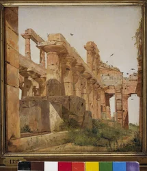 El templo de Hera en Paestum, Italia
