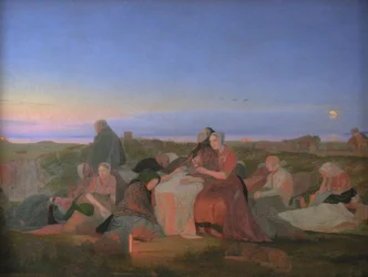 Víspera de San Juan. Enfermos Durmiendo sobre la Tumba de Santa Elena en Tisvilde
